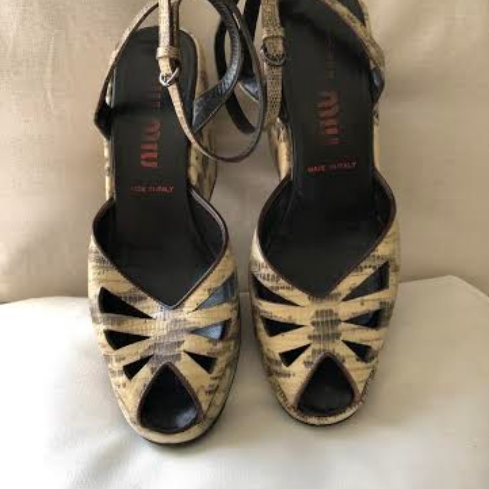 Vintage Miu Miu snake leather sandal - Picture 1 of 7